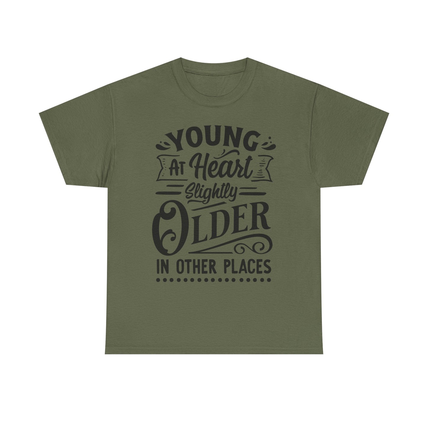 Young at Heart, Slightly Older in Other Places Unisex Heavy Cotton Tee for Dads