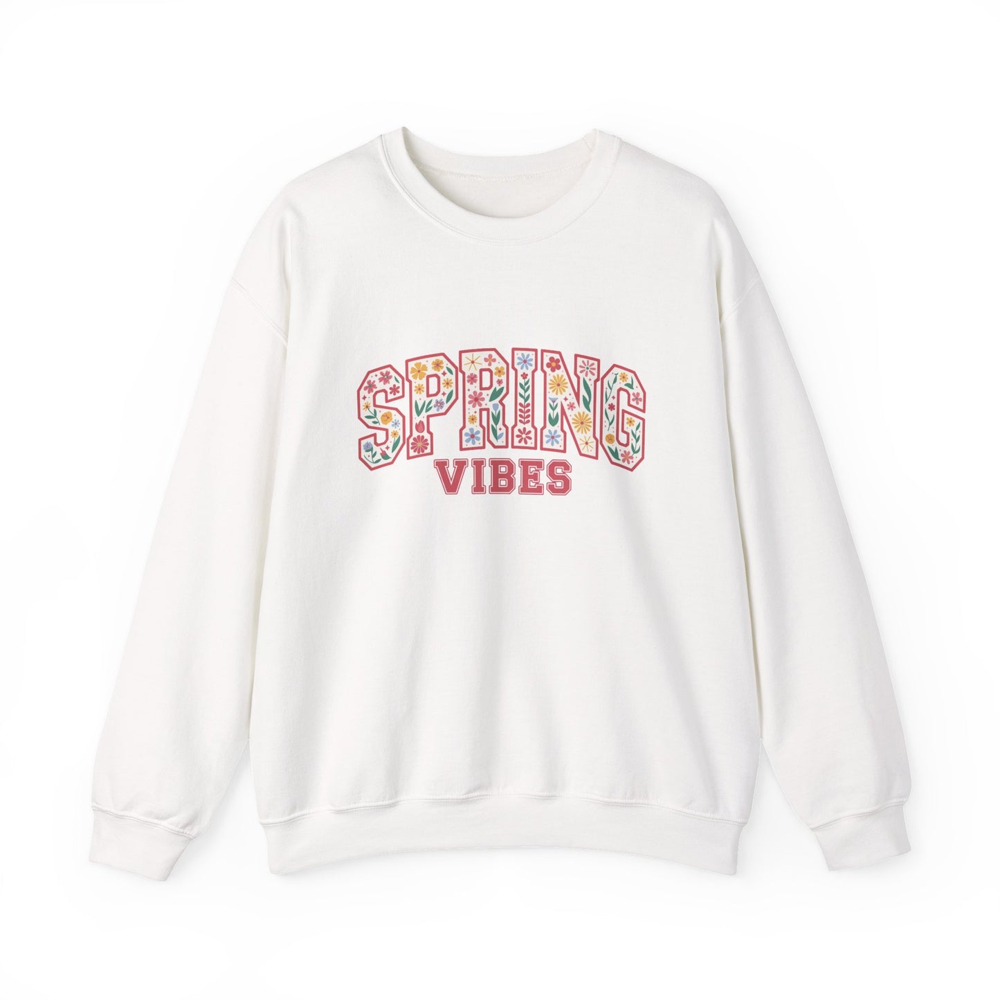 Spring Vibes Floral Crewneck Sweatshirt