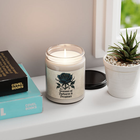 Soy Candle — “Seasons of Darkness & Decadence” Gothic Rose Scented Jar (9oz)