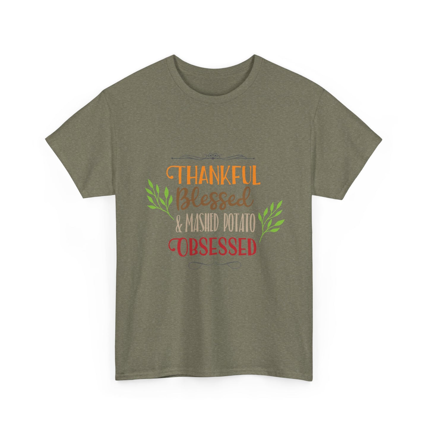 Mashed Potato Obsessed Funny Family Thanksgiving Tee