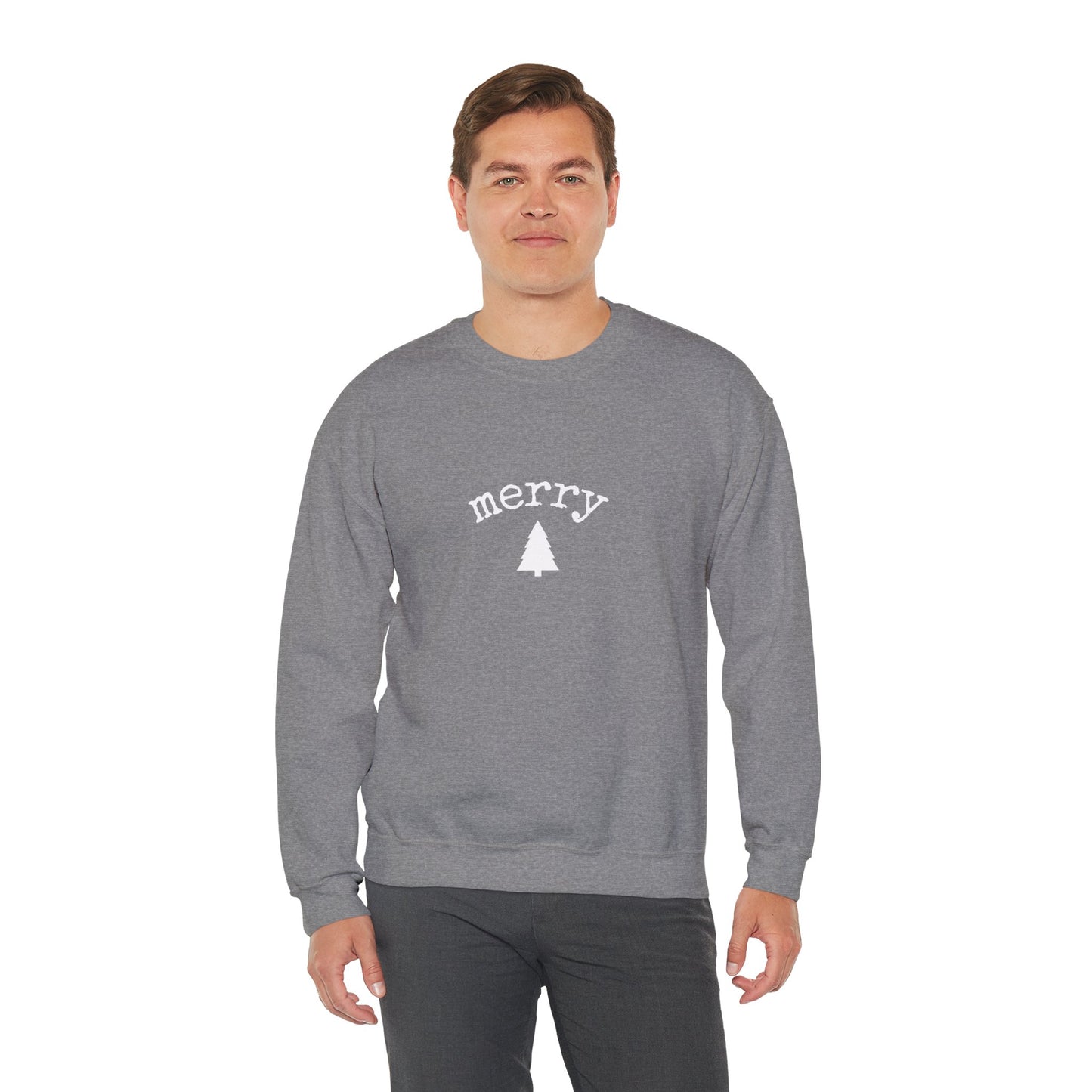 Merry Festive Holiday Crewneck Sweatshirt — Cute Christmas Sweatshirt