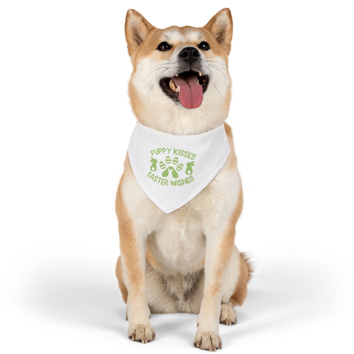 Green Easter Themed Pet Bandana Collar for Dogs