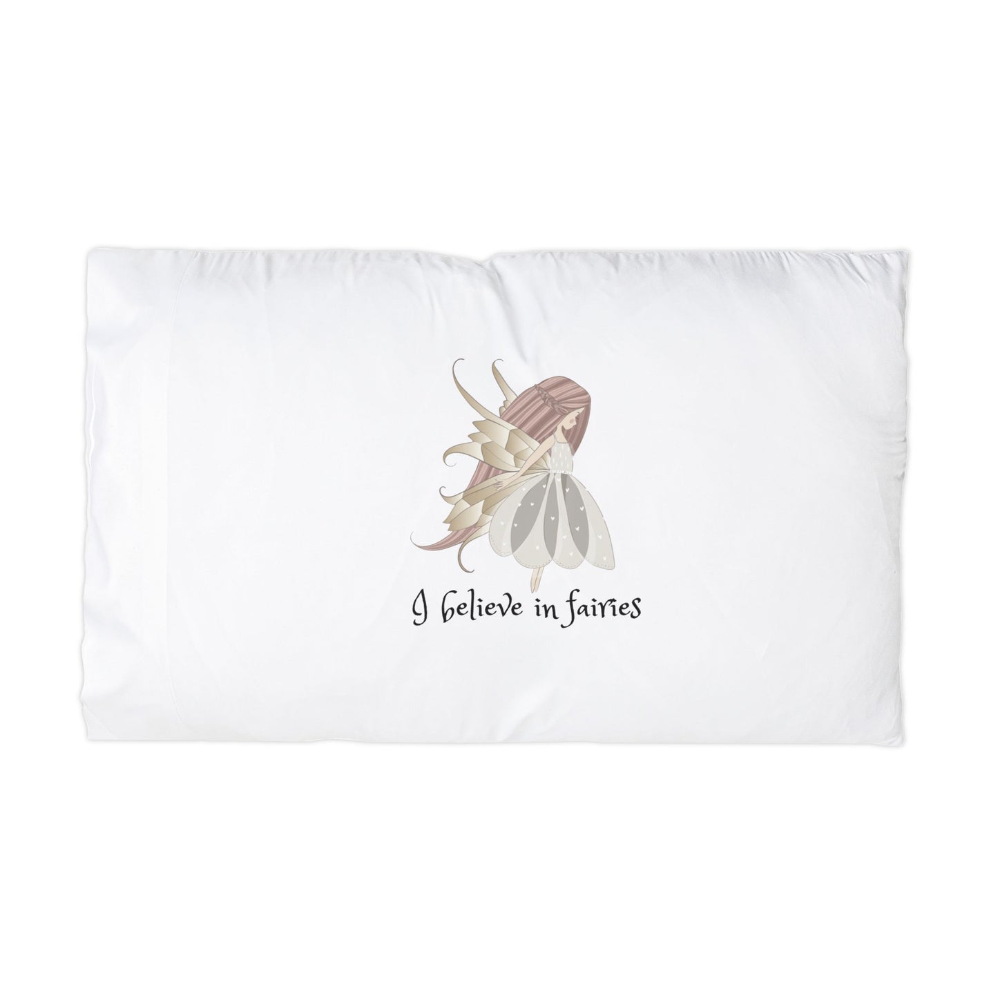 Fairy Pillowcase – 'I Believe in Fairies' Decorative Microfiber Pillowcase