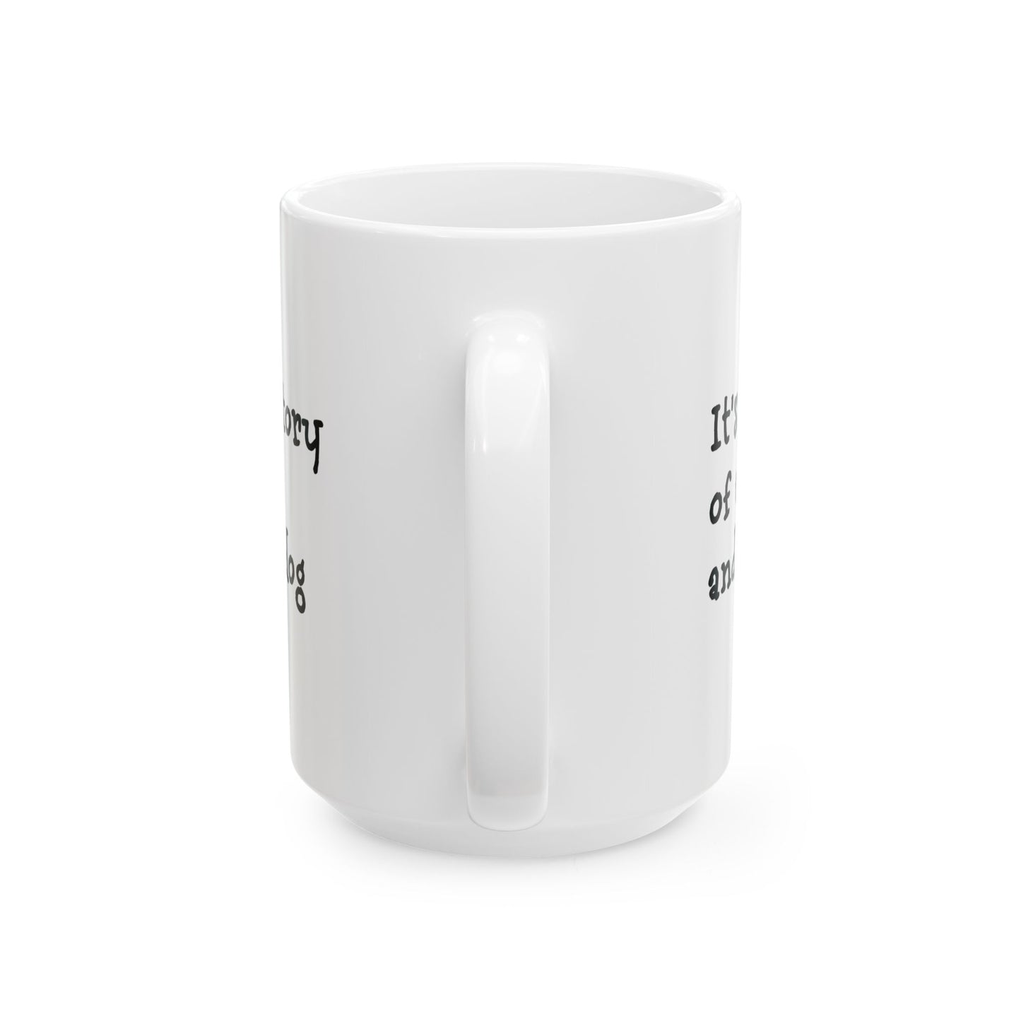 Girl and Her Dog Ceramic Coffee Mug (11oz, 15oz)