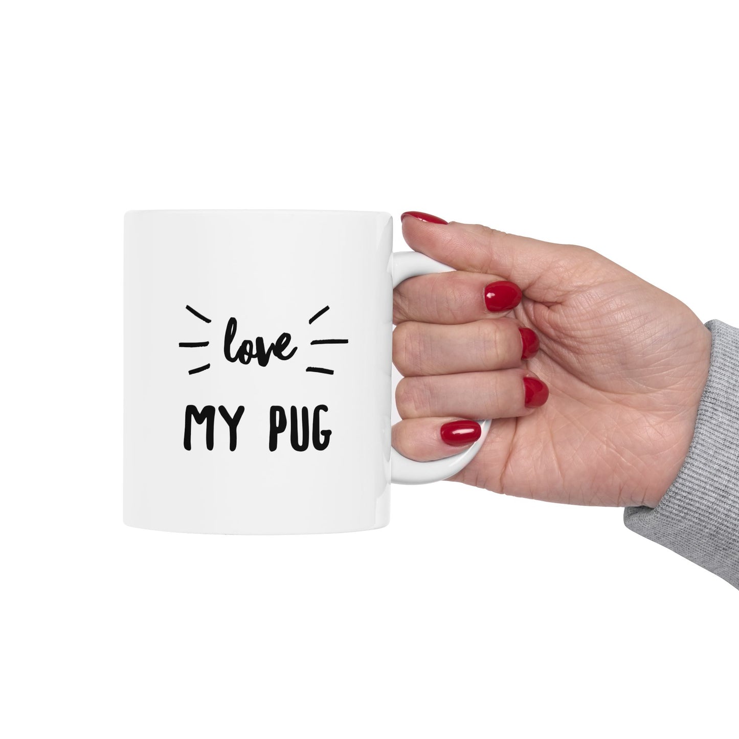 Pug Love Ceramic Mug (11oz, 15oz)