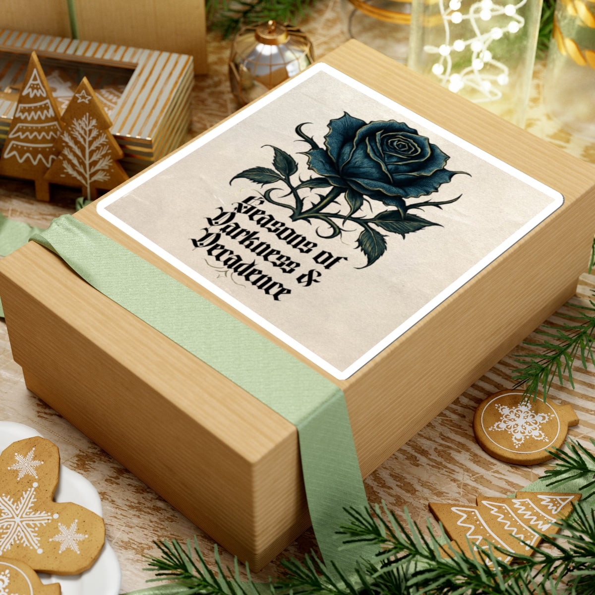 Sticker — Gothic Blue Rose “Seasons of Darkness & Decadence”