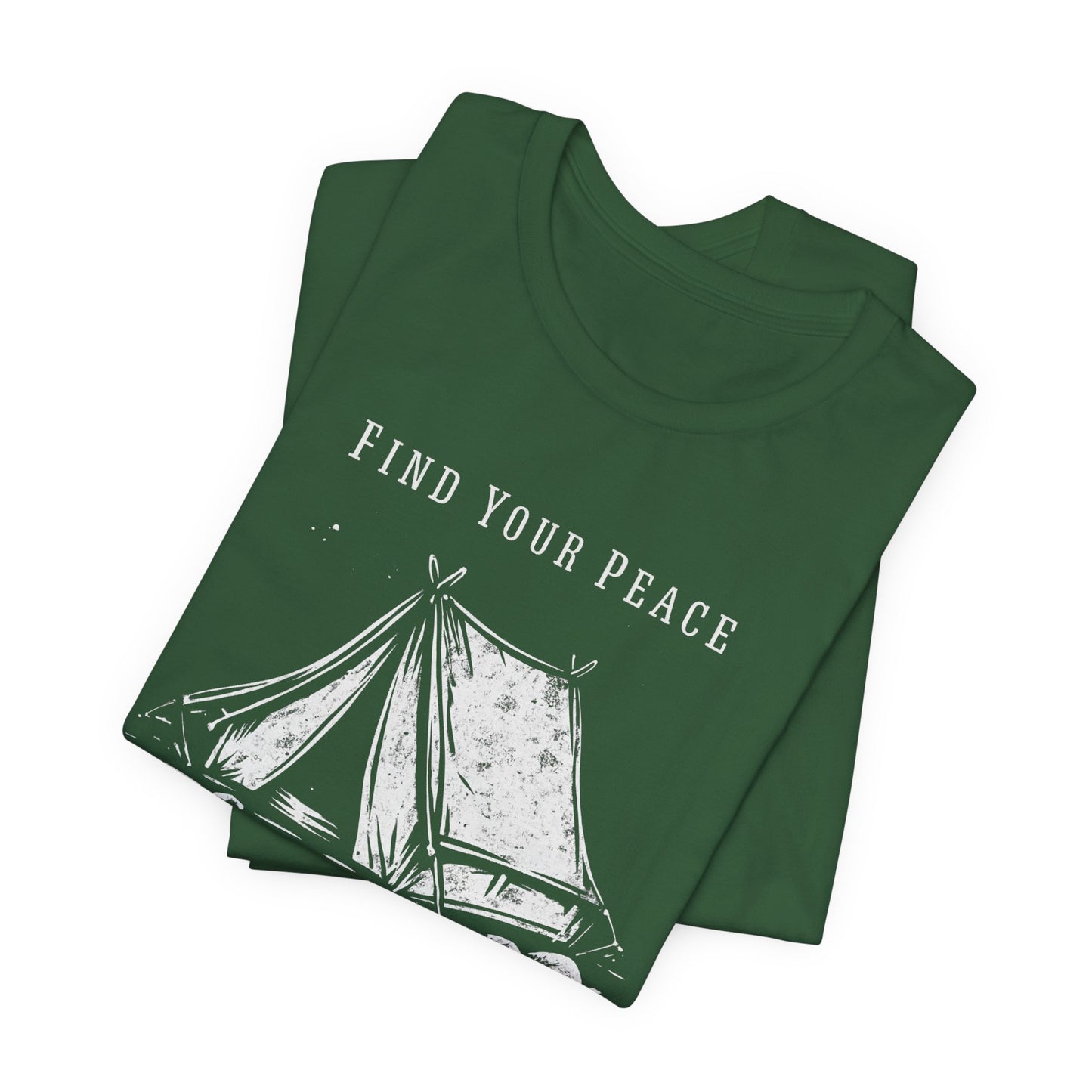 Find Your Peace Camping T-Shirt — Tent Graphic Outdoor Tee