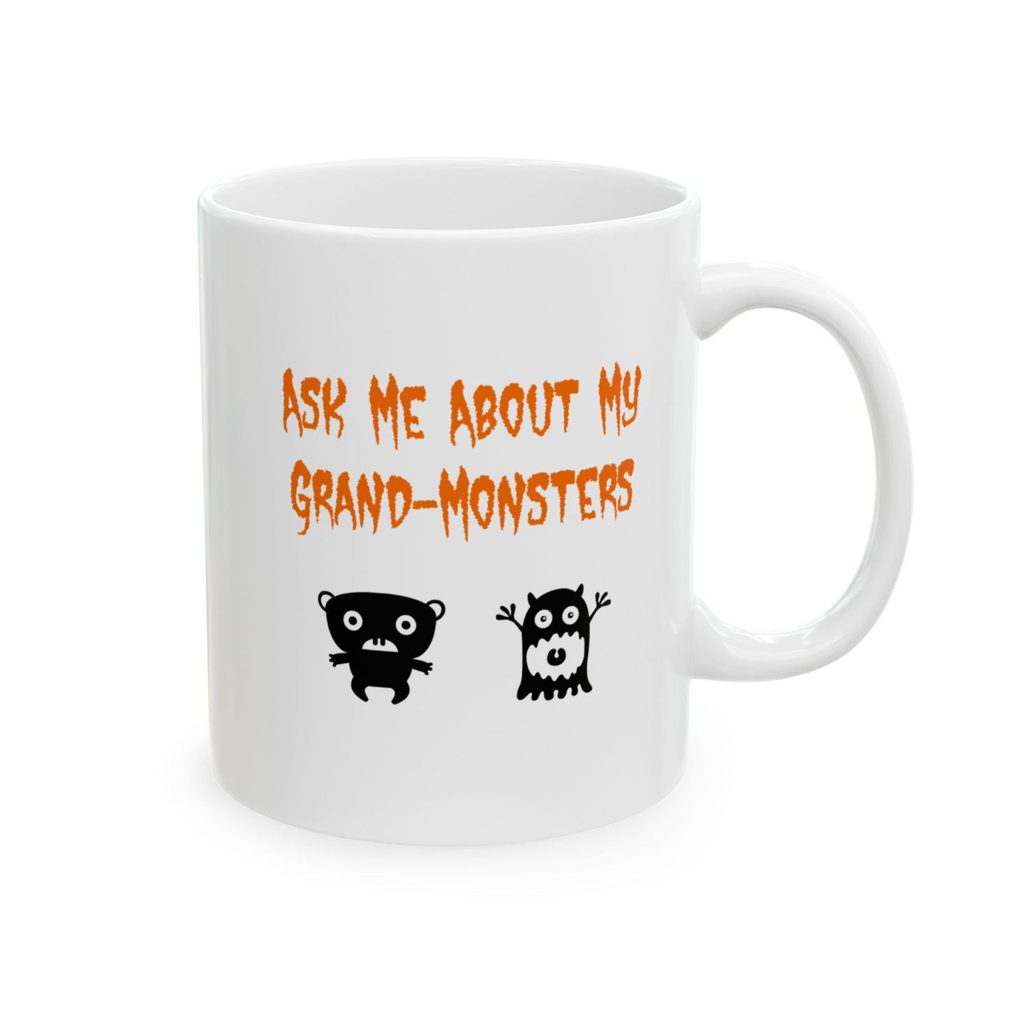 Ask Me About My Grandmonsters Whimsical Halloween Mug