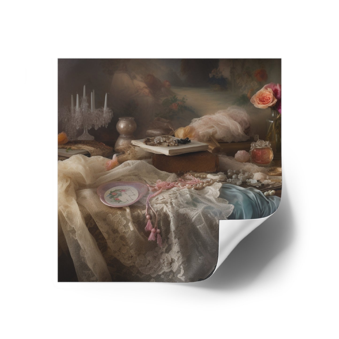 Vintage Women's Boudoir Square Sticker #2