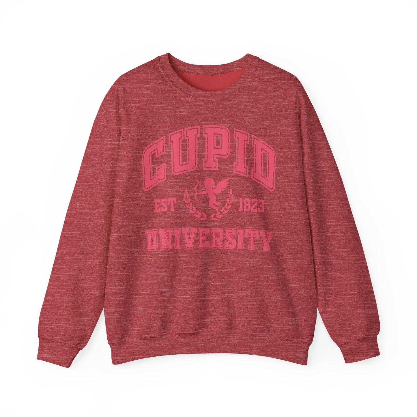 Cupid University Crewneck Sweatshirt — Valentine's Day Graphic Sweatshirt