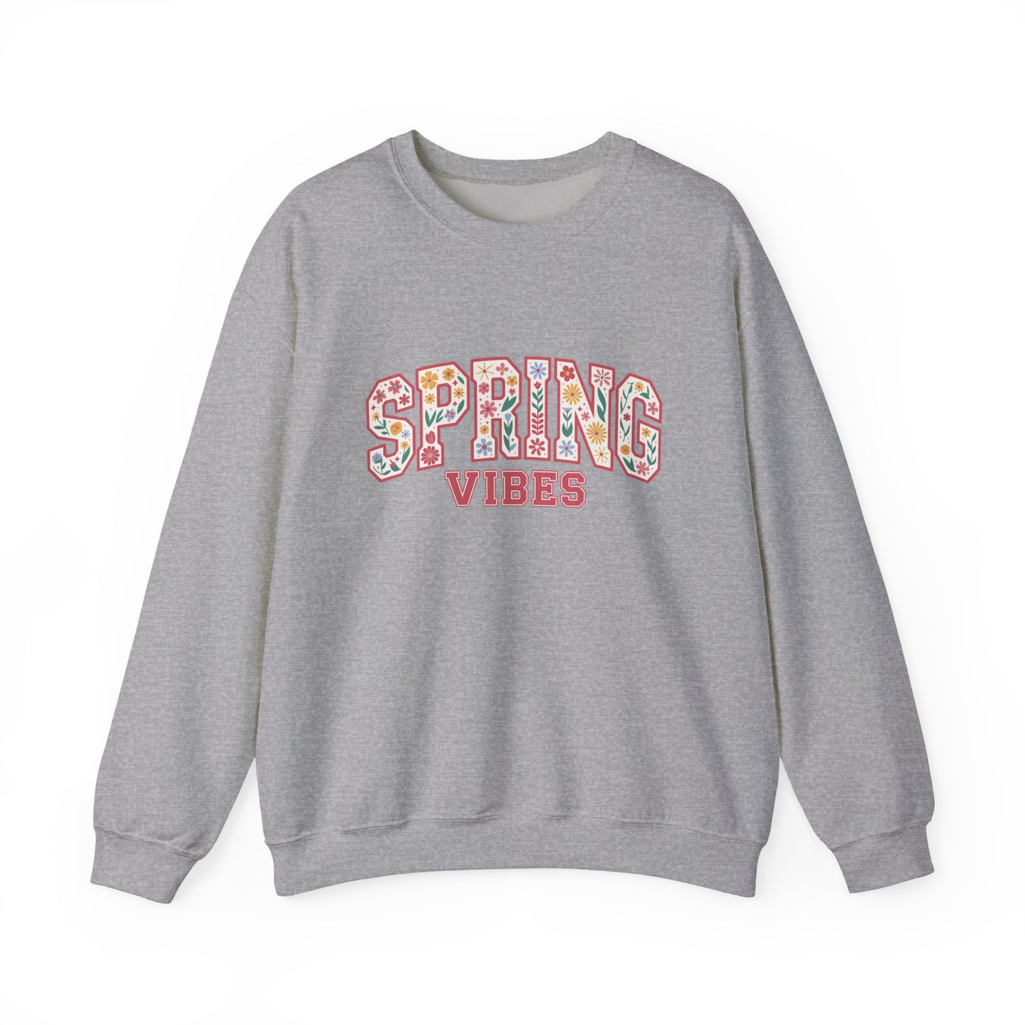 Spring Vibes Floral Crewneck Sweatshirt