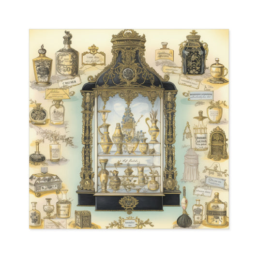Antique Apothecary Label Square Decal #3