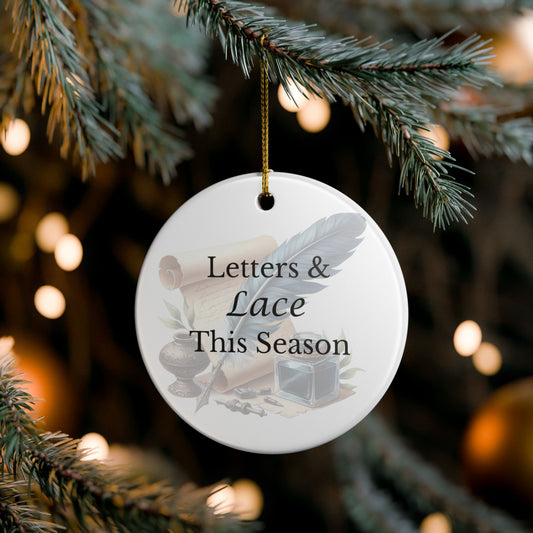 Ceramic Ornament Regency Letters & Lace
