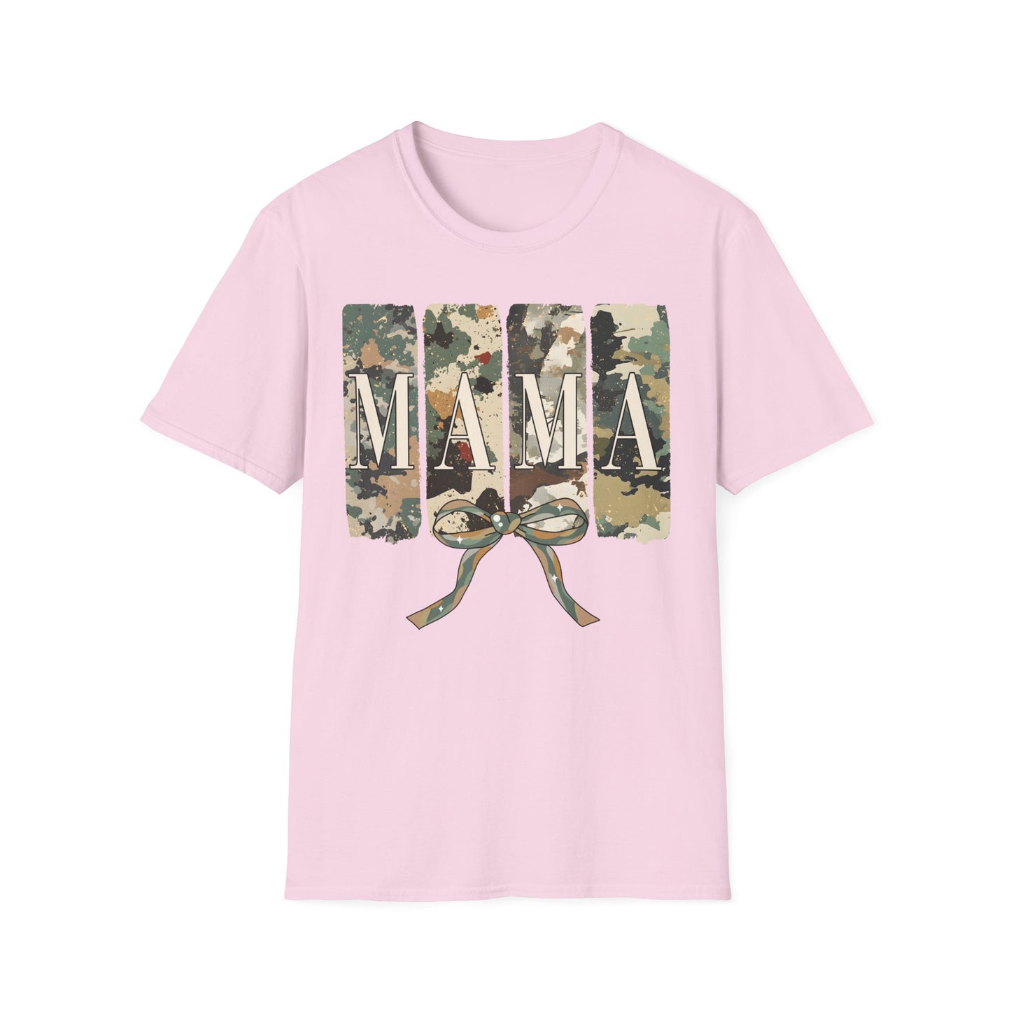 Camo Mama Mother's Day Softstyle T-Shirt - Perfect Gift for Military Moms