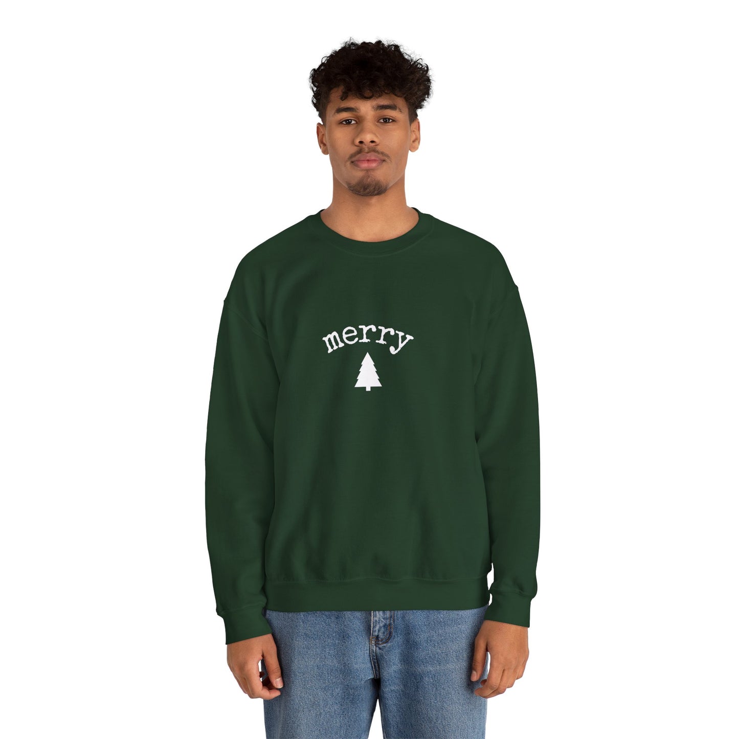 Merry Festive Holiday Crewneck Sweatshirt — Cute Christmas Sweatshirt