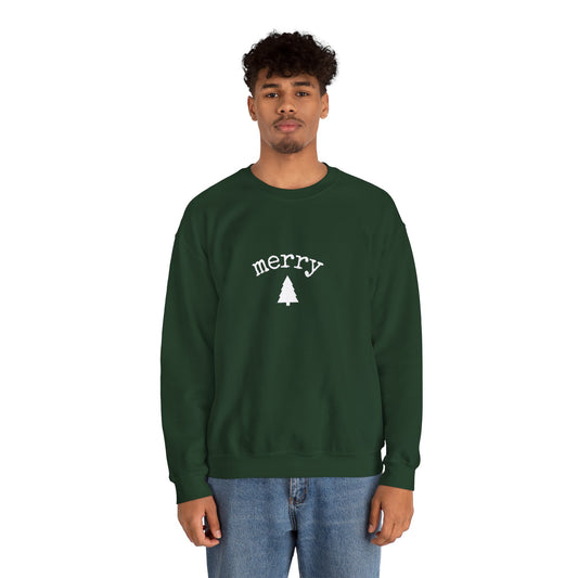 Merry Festive Holiday Crewneck Sweatshirt — Cute Christmas Sweatshirt