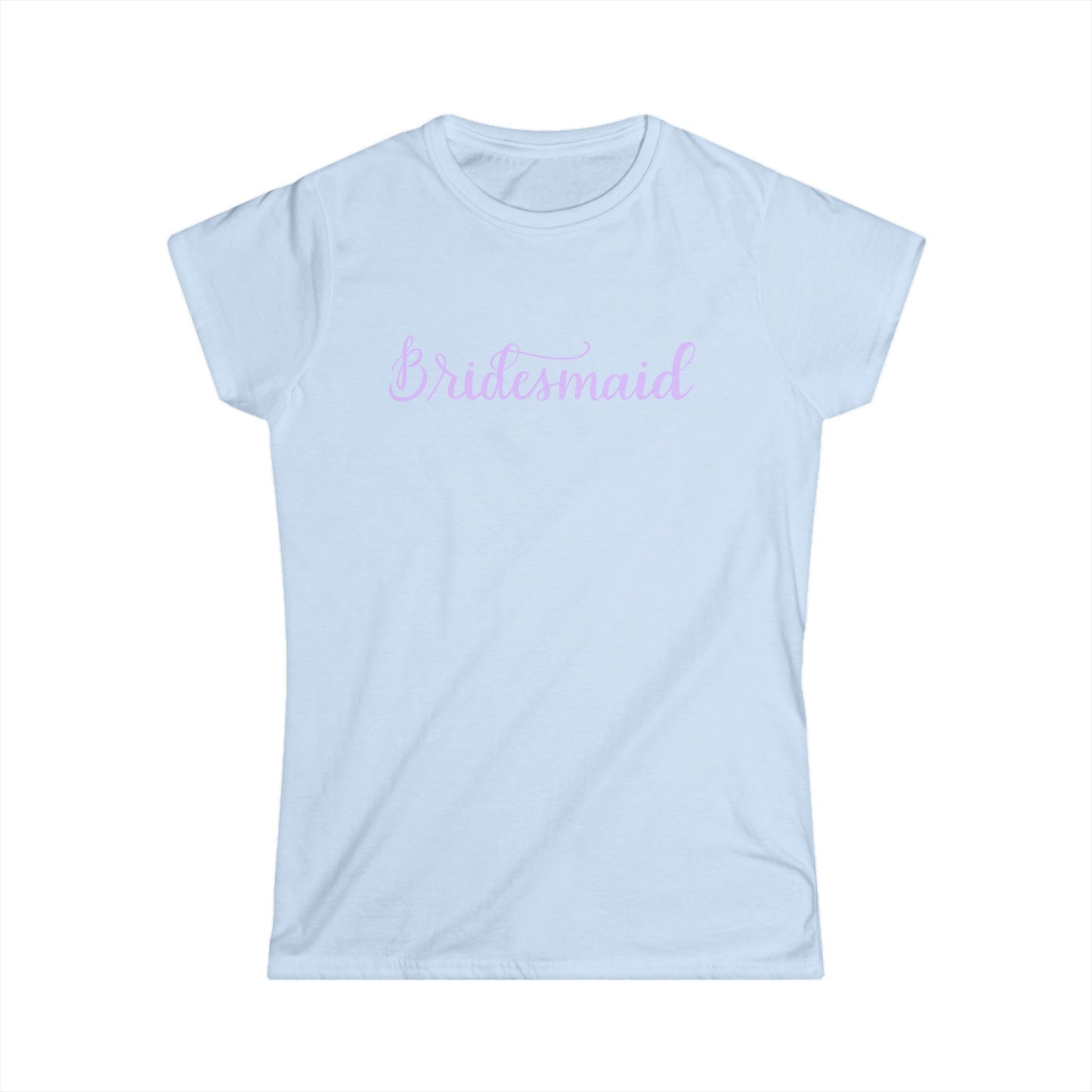 Bridesmaid Tee — Pastel Script Wedding Party Shirt