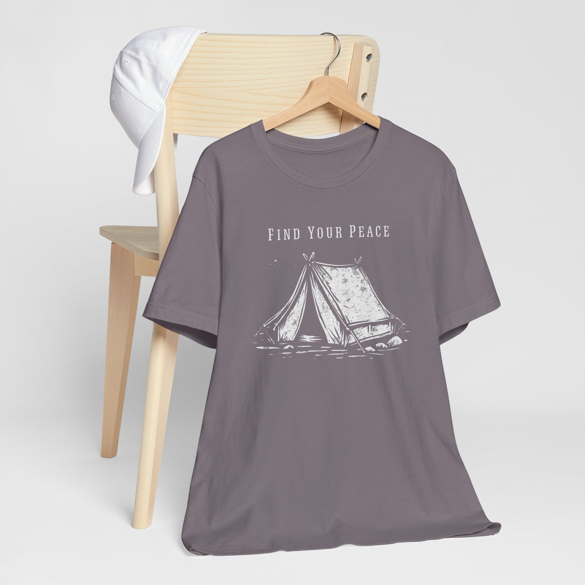 Find Your Peace Tent Camping Graphic Unisex Tee