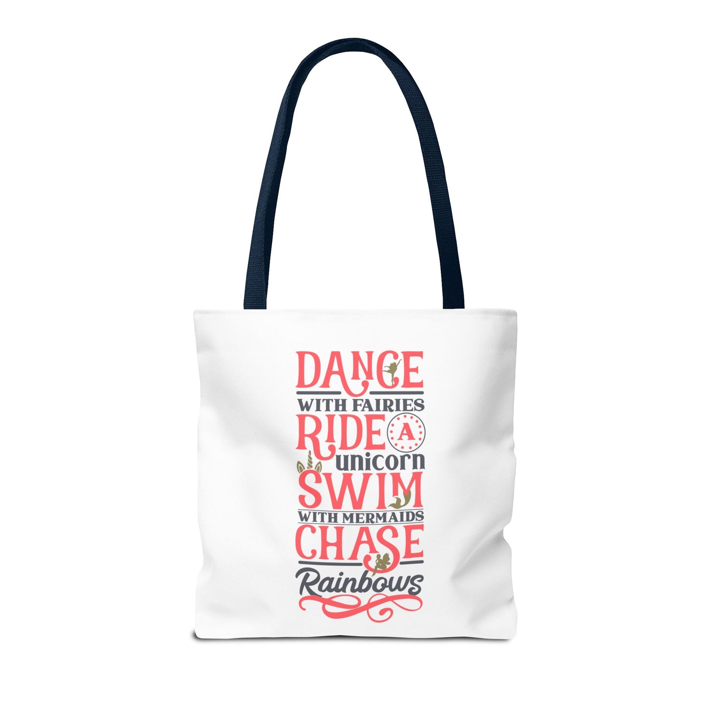 Whimsical Adventure Tote Bag - Dance with Fairies, Ride Unicorns, Swim with Mermaids