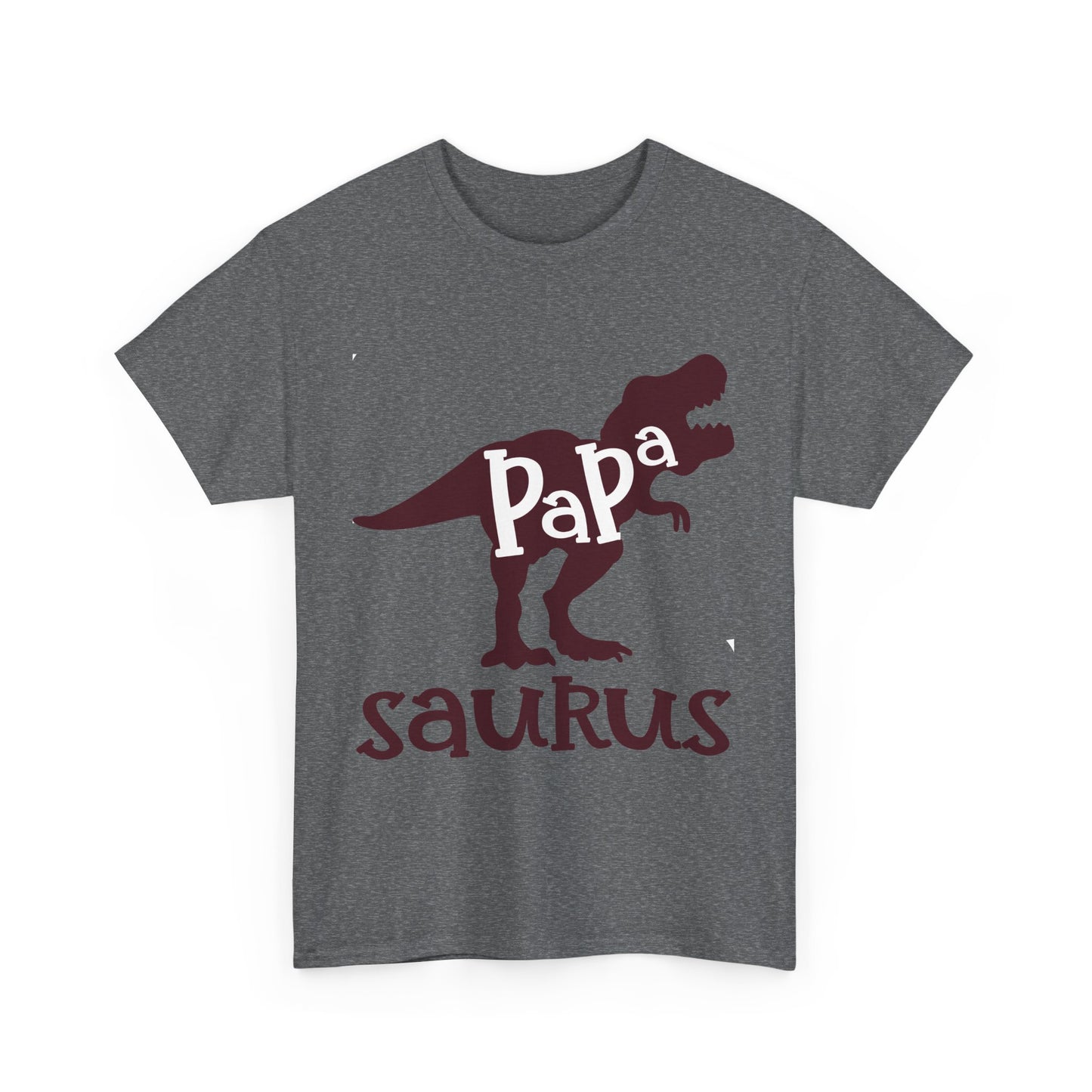 Papa Saurus: The Ultimate Dinosaur Dad Unisex Heavy Cotton T-Shirt - Perfect Father's Day Gift for Prehistoric Parents