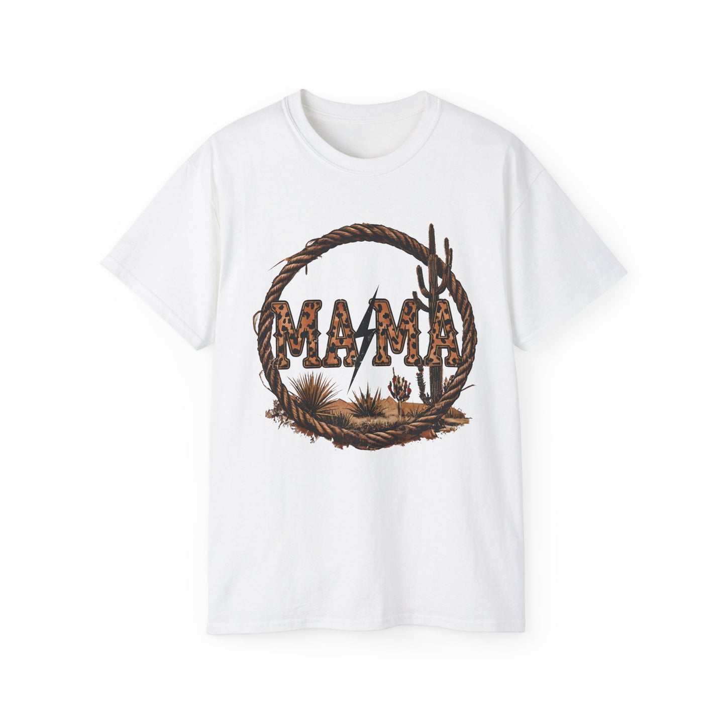 Western-Inspired Mama Cactus Graphic Tee – Unisex Ultra Cotton Shirt for Moms