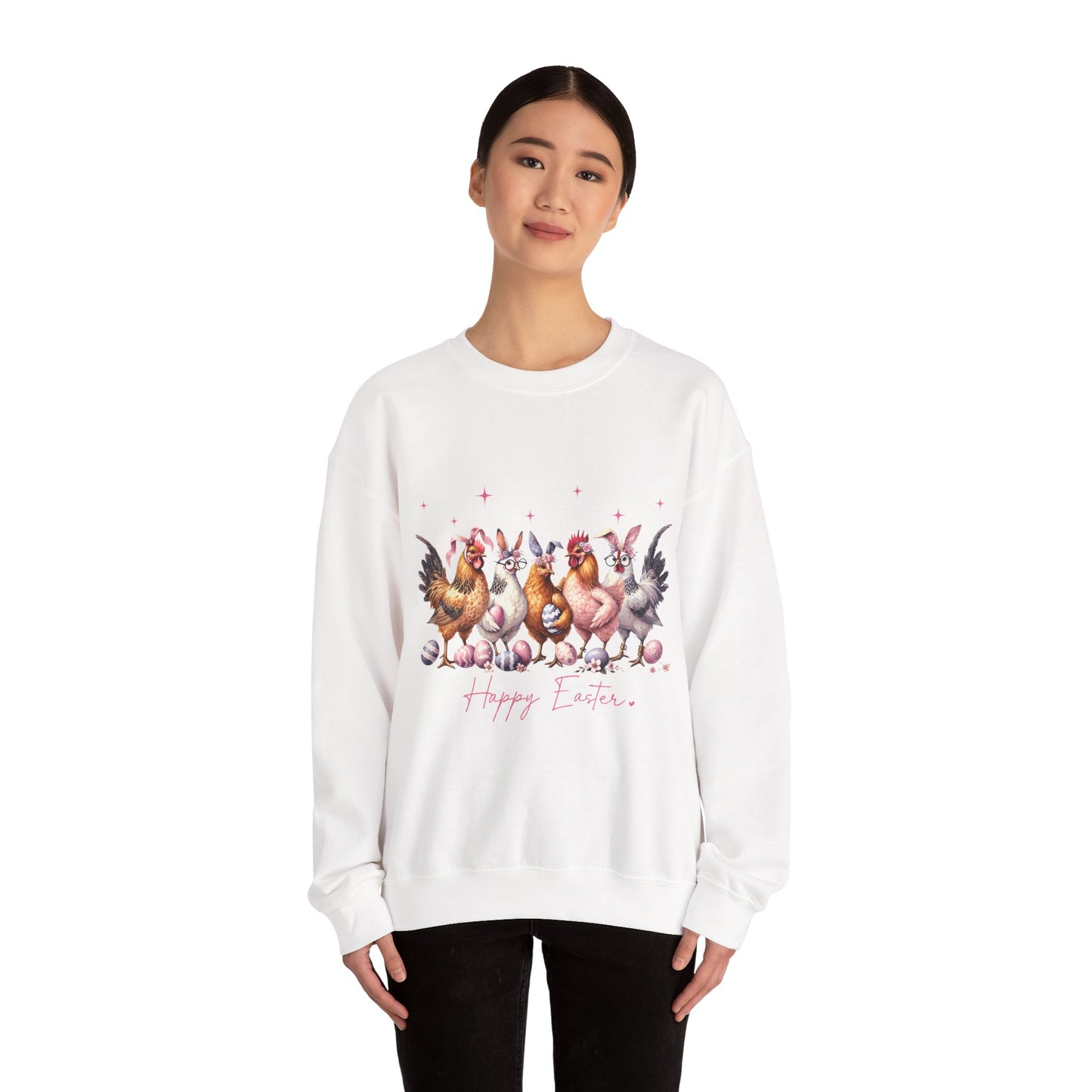 Happy Easter Themed Crewneck Women's Sweatshirt