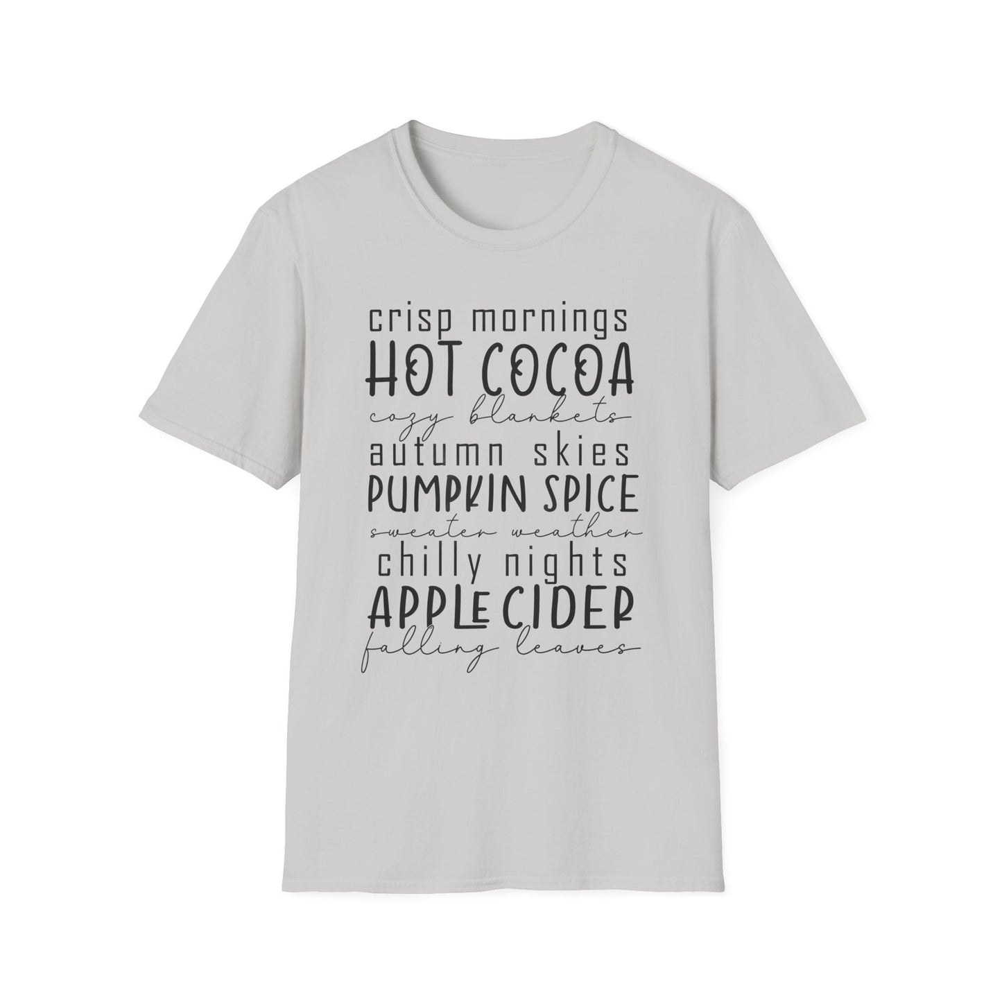 Cozy Fall T-Shirt | Autumn Vibes Shirt, Pumpkin Spice Tee, Hot Cocoa Top, Seasonal Casual Wear, Thanksgiving Gift