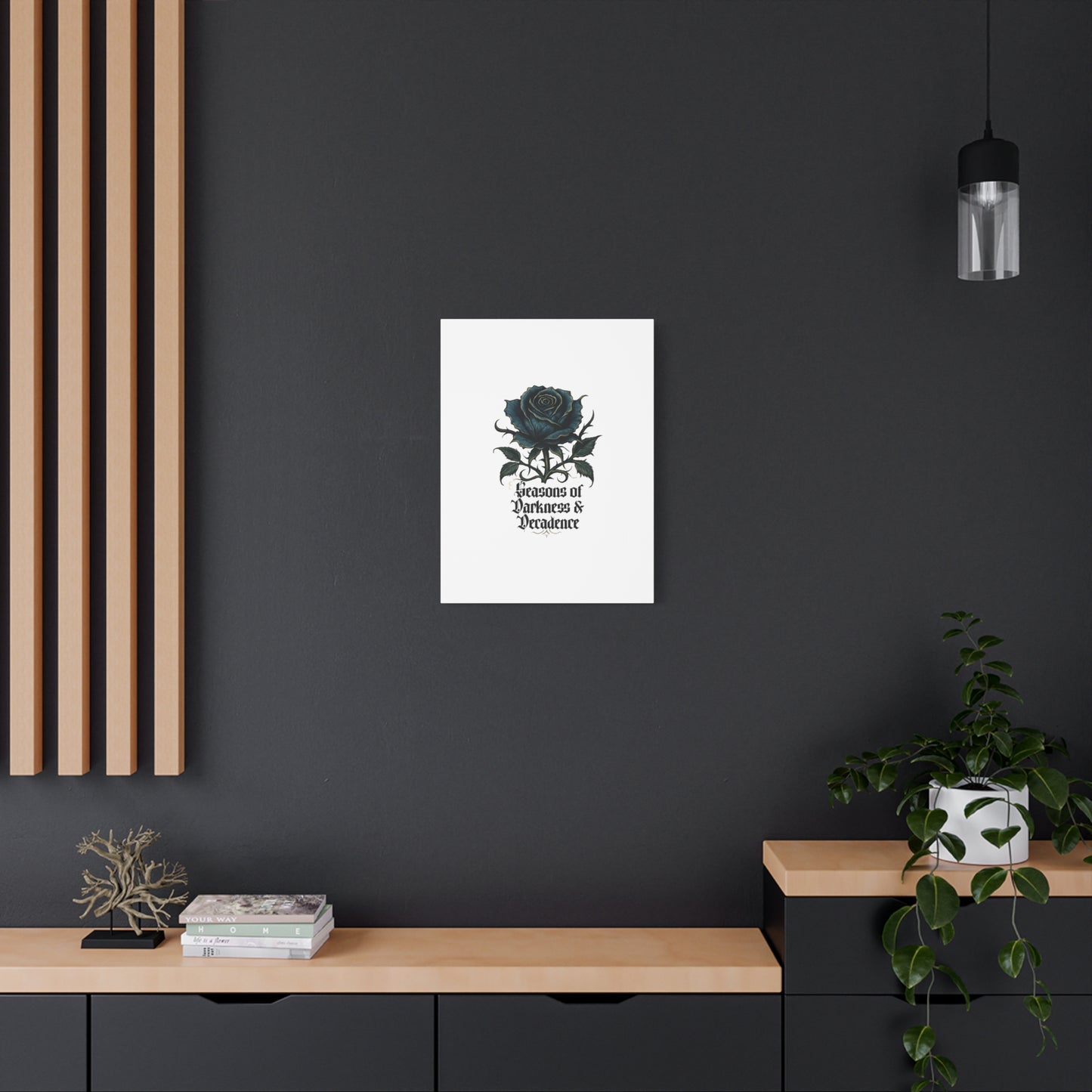 Canvas Wall Art — Gothic Blue Rose "Seasons of Darkness & Decadence"