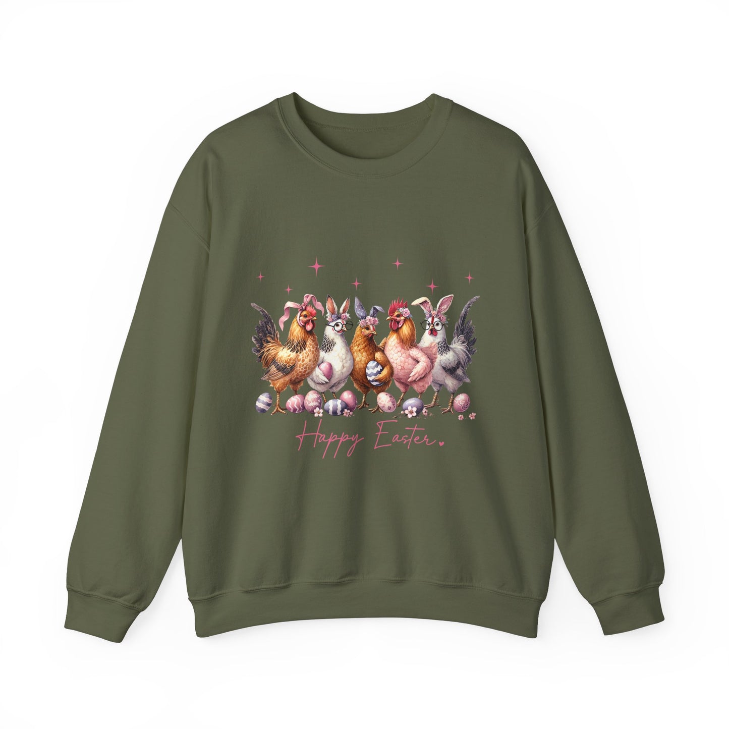 Happy Easter Themed Crewneck Women's Sweatshirt