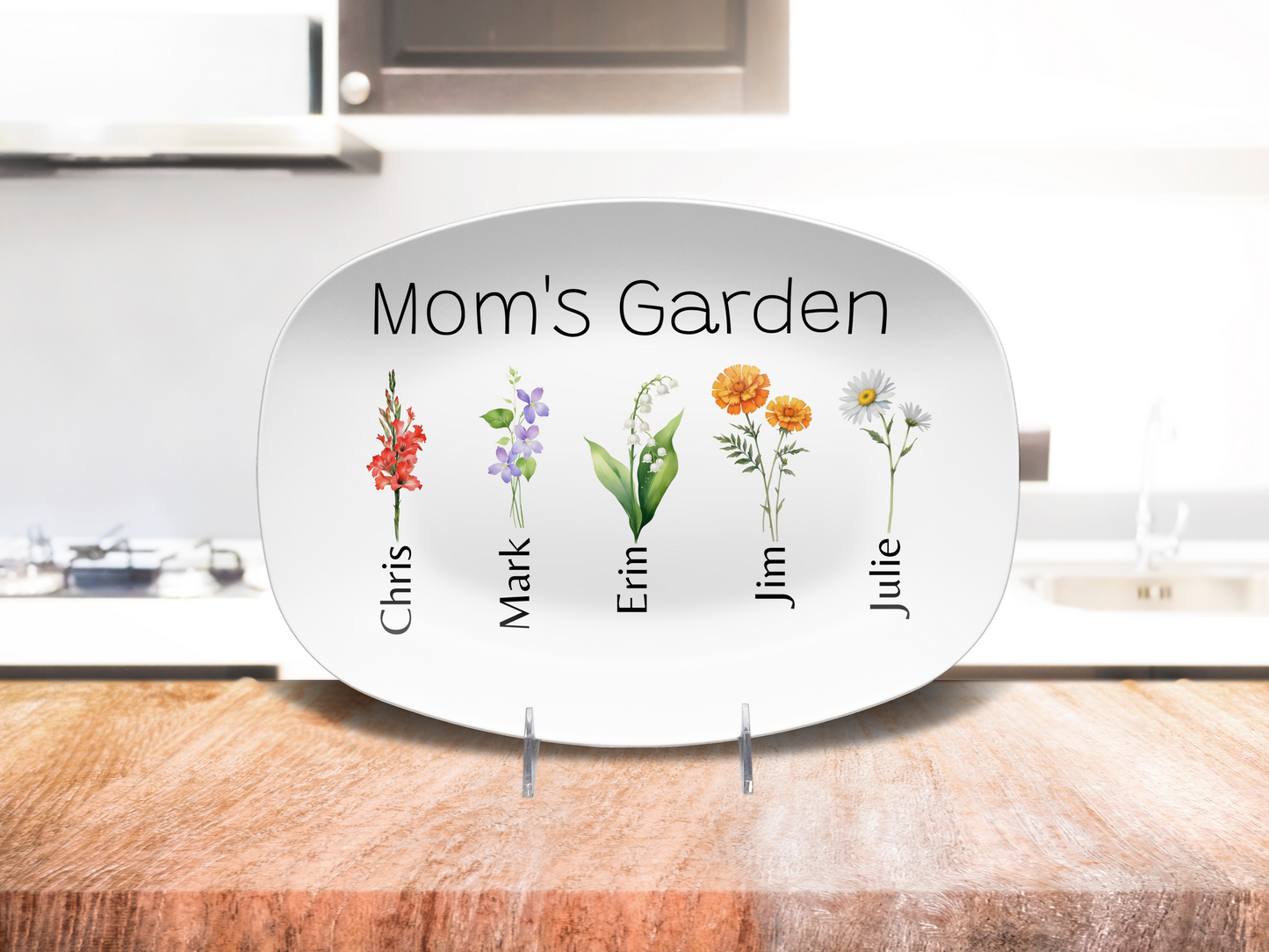 🌸 Mom's Garden Personalized Platter 🌸