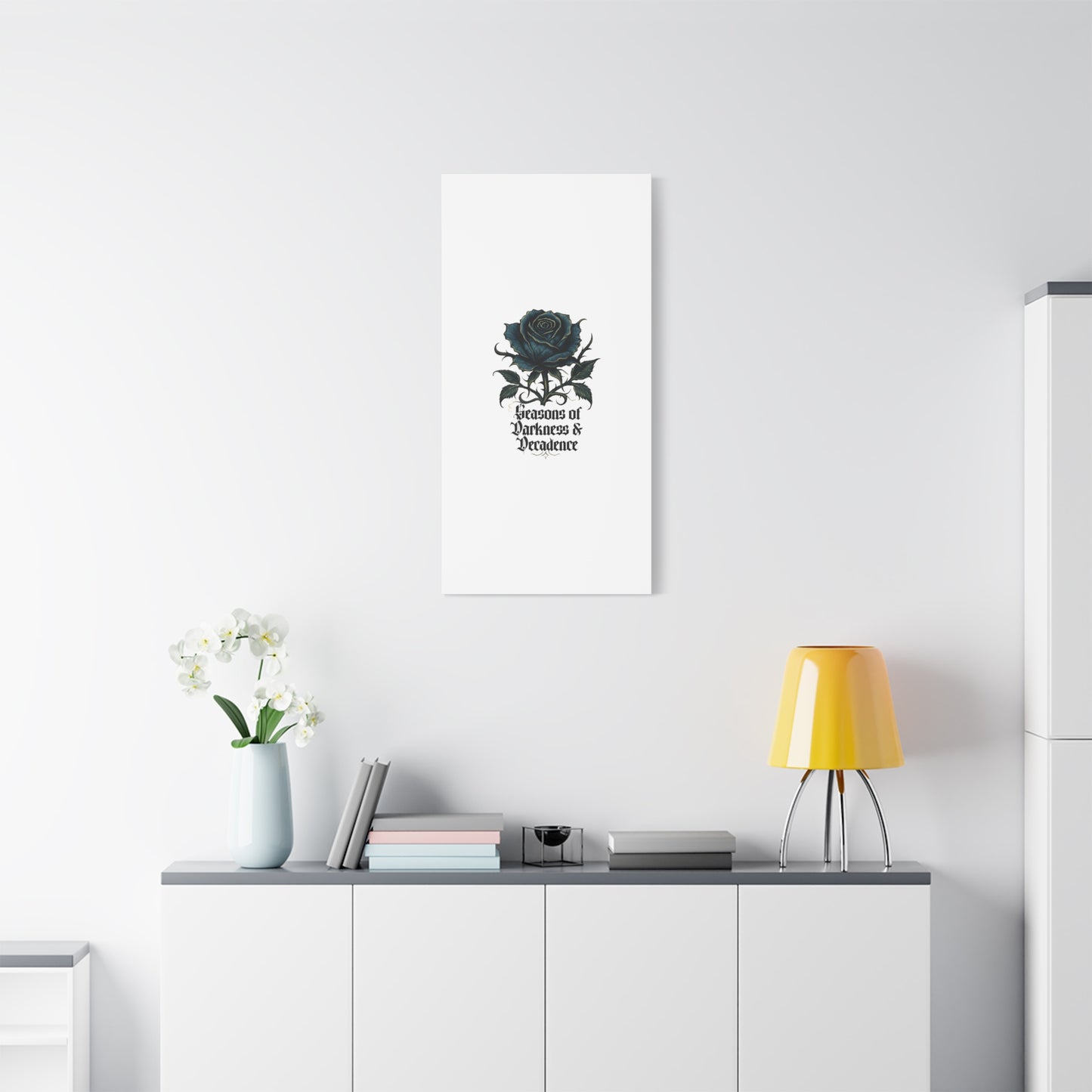 Canvas Wall Art — Gothic Blue Rose "Seasons of Darkness & Decadence"