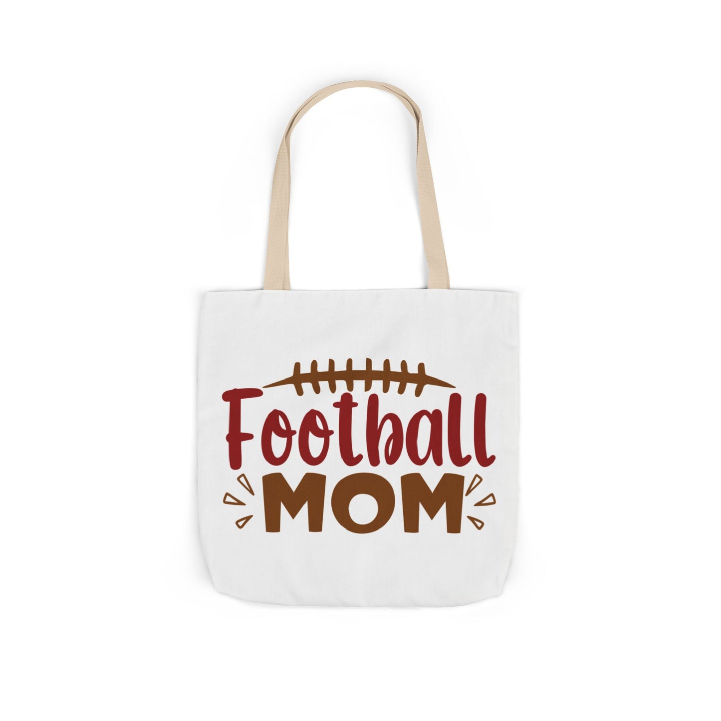 Football Mom Canvas Tote Bag — Game Day Reusable Grocery & Gear Tote