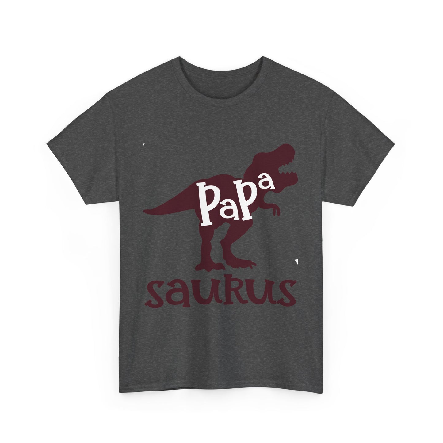 Papa Saurus: The Ultimate Dinosaur Dad Unisex Heavy Cotton T-Shirt - Perfect Father's Day Gift for Prehistoric Parents