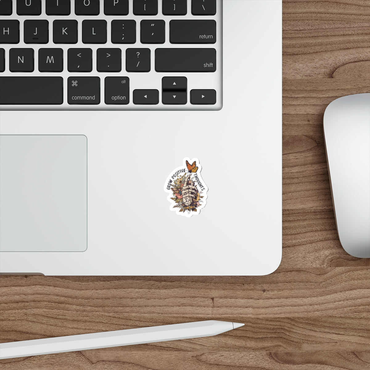 Grow Positive Thoughts Skull Sticker