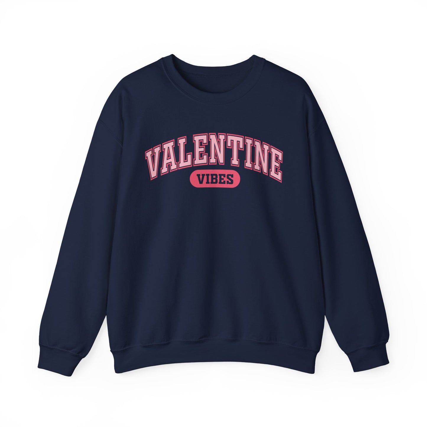 Valentine Vibes Varsity Crewneck Sweatshirt | Valentine's Day retro lettering