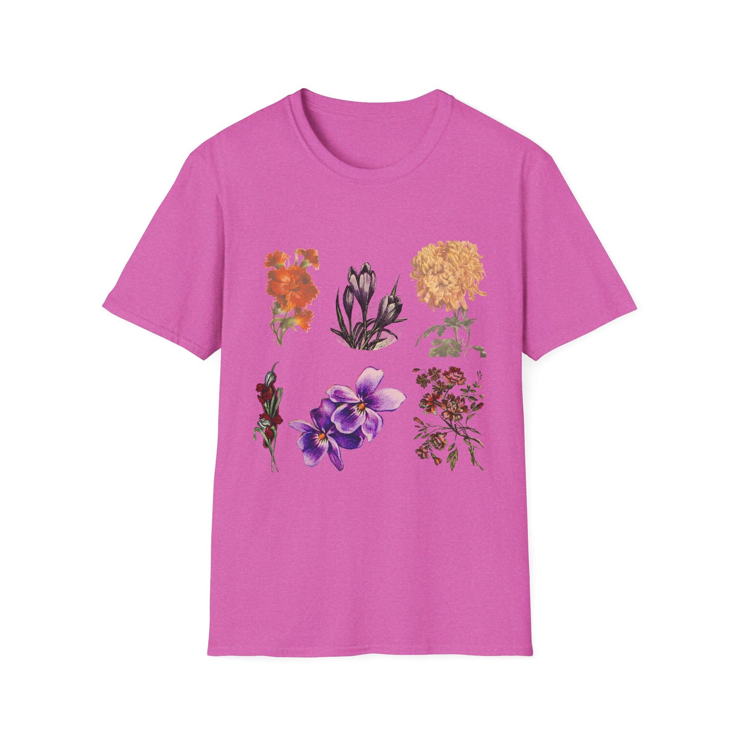 Floral Collage Tee — Vintage Botanical Flowers T-Shirt