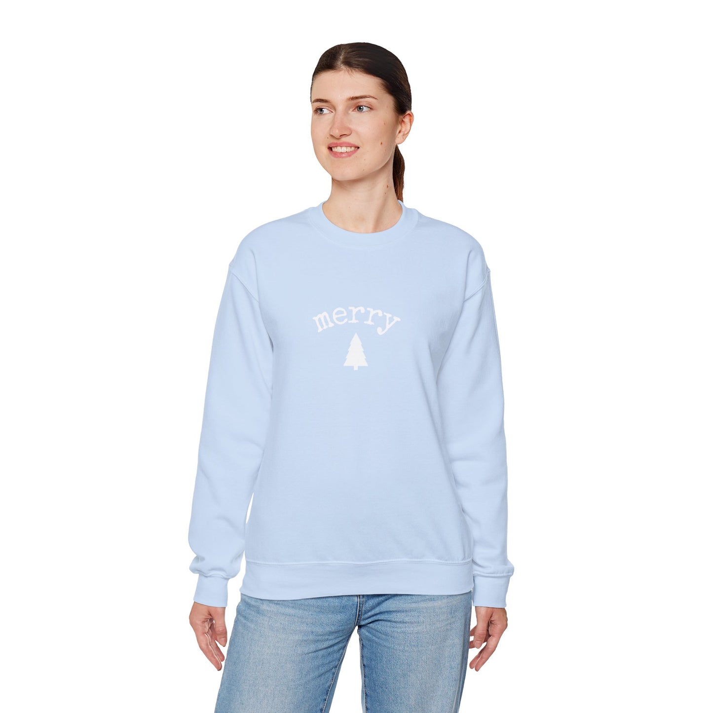 Merry Festive Holiday Crewneck Sweatshirt — Cute Christmas Sweatshirt