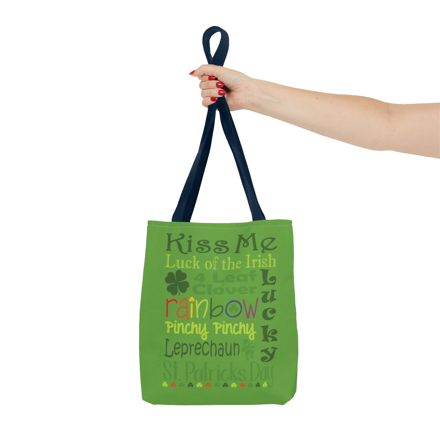 St. Patrick's Word Riot Green Tote Bag — Bold Typographic Holiday Tote - 3 Sizes