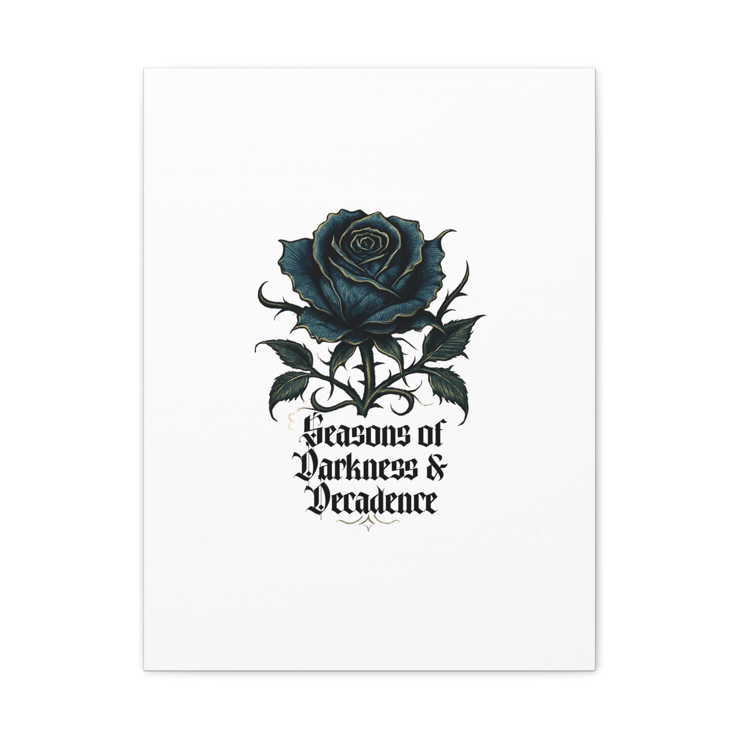 Canvas Wall Art — Gothic Blue Rose "Seasons of Darkness & Decadence"