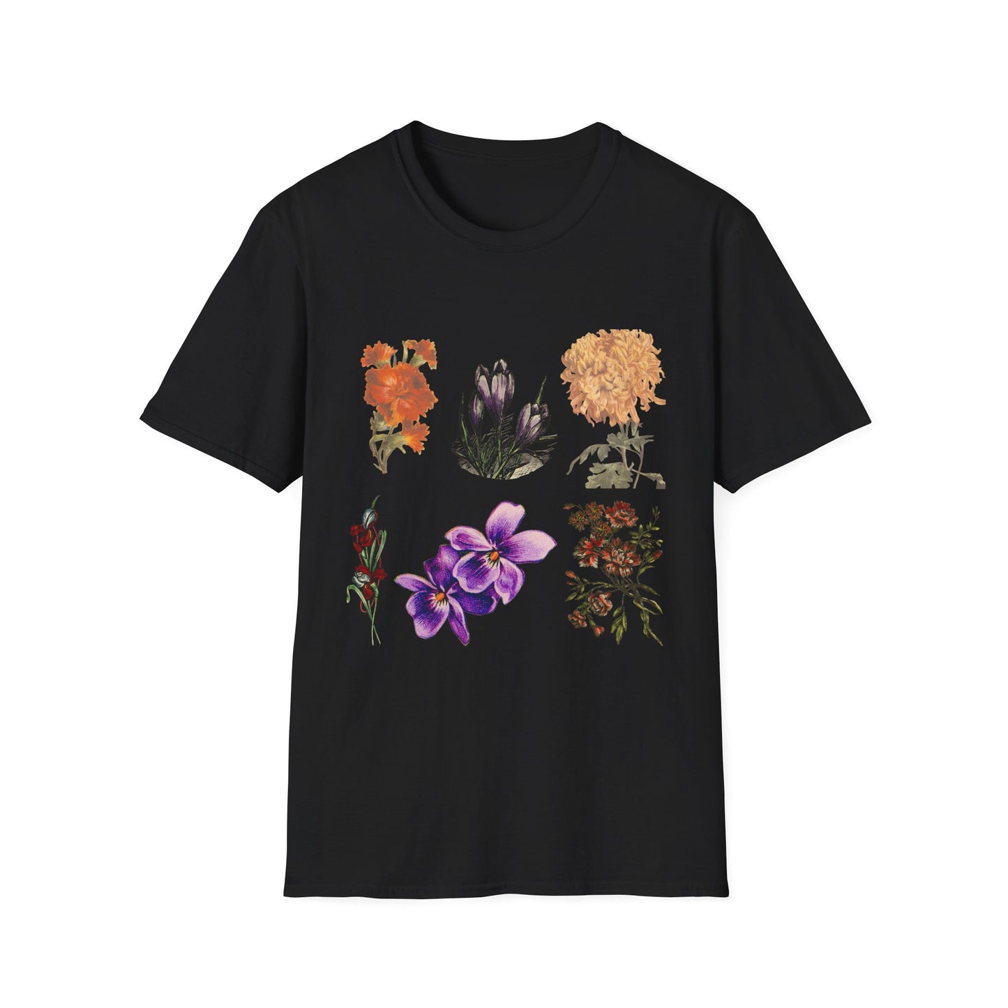 Floral Collage Tee — Vintage Botanical Flowers T-Shirt