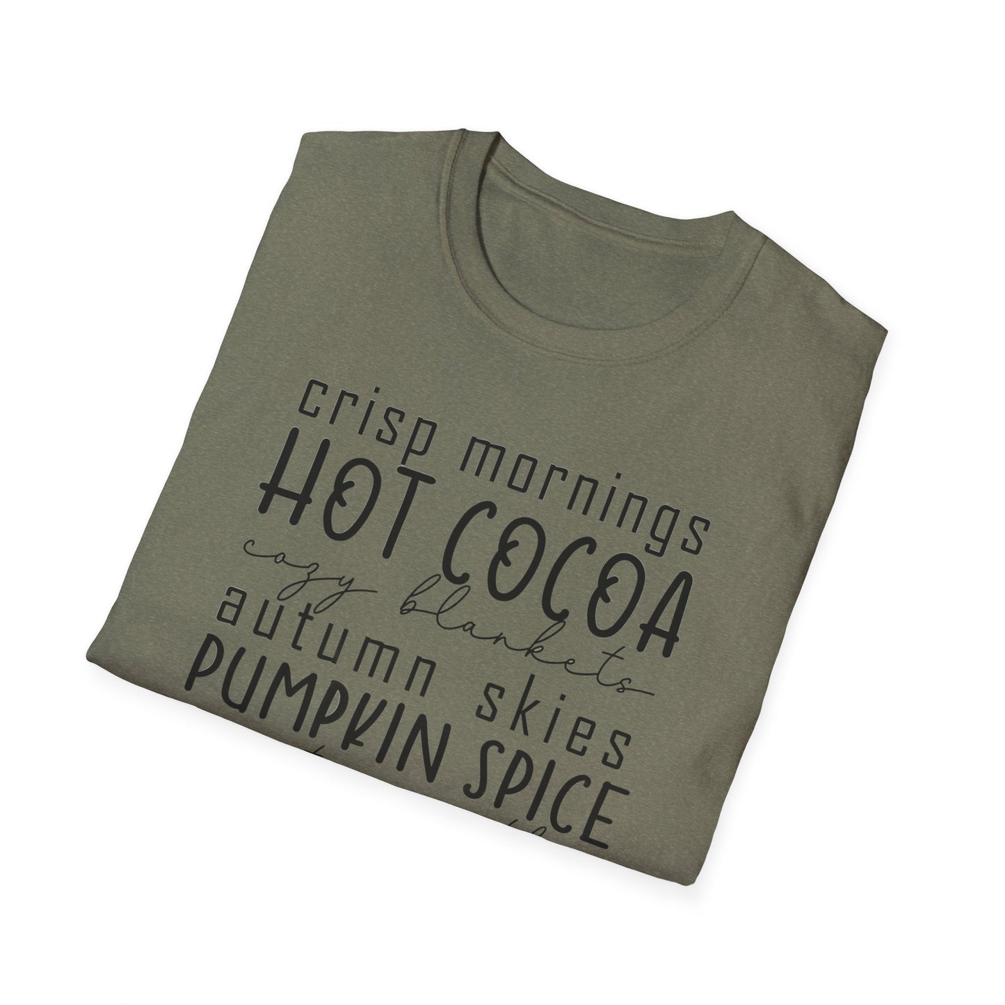 Cozy Fall T-Shirt | Autumn Vibes Shirt, Pumpkin Spice Tee, Hot Cocoa Top, Seasonal Casual Wear, Thanksgiving Gift