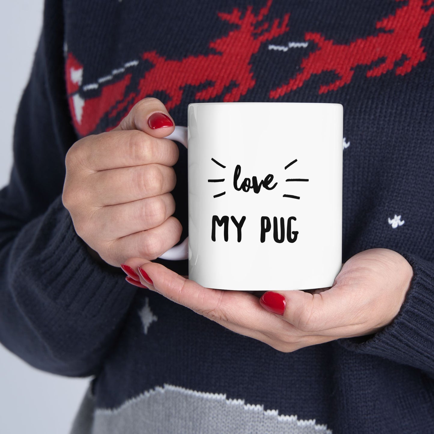 Pug Love Ceramic Mug (11oz, 15oz)