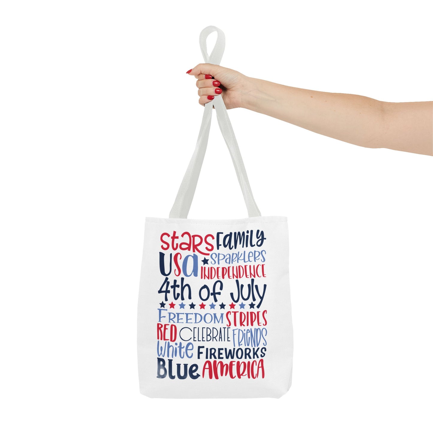 4th of July Tote Bag - USA Patriotic Stars & Stripes Independence Day Tote