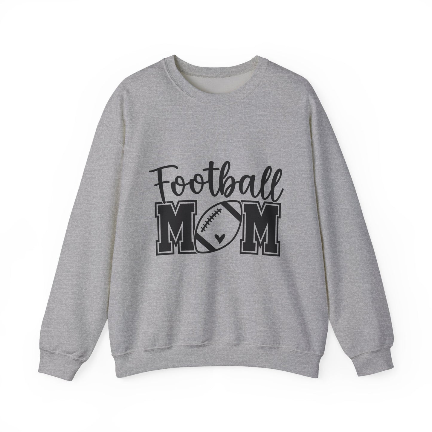 Football Mom Sweatshirt - Women's Crewneck Pullover with Football Graphic