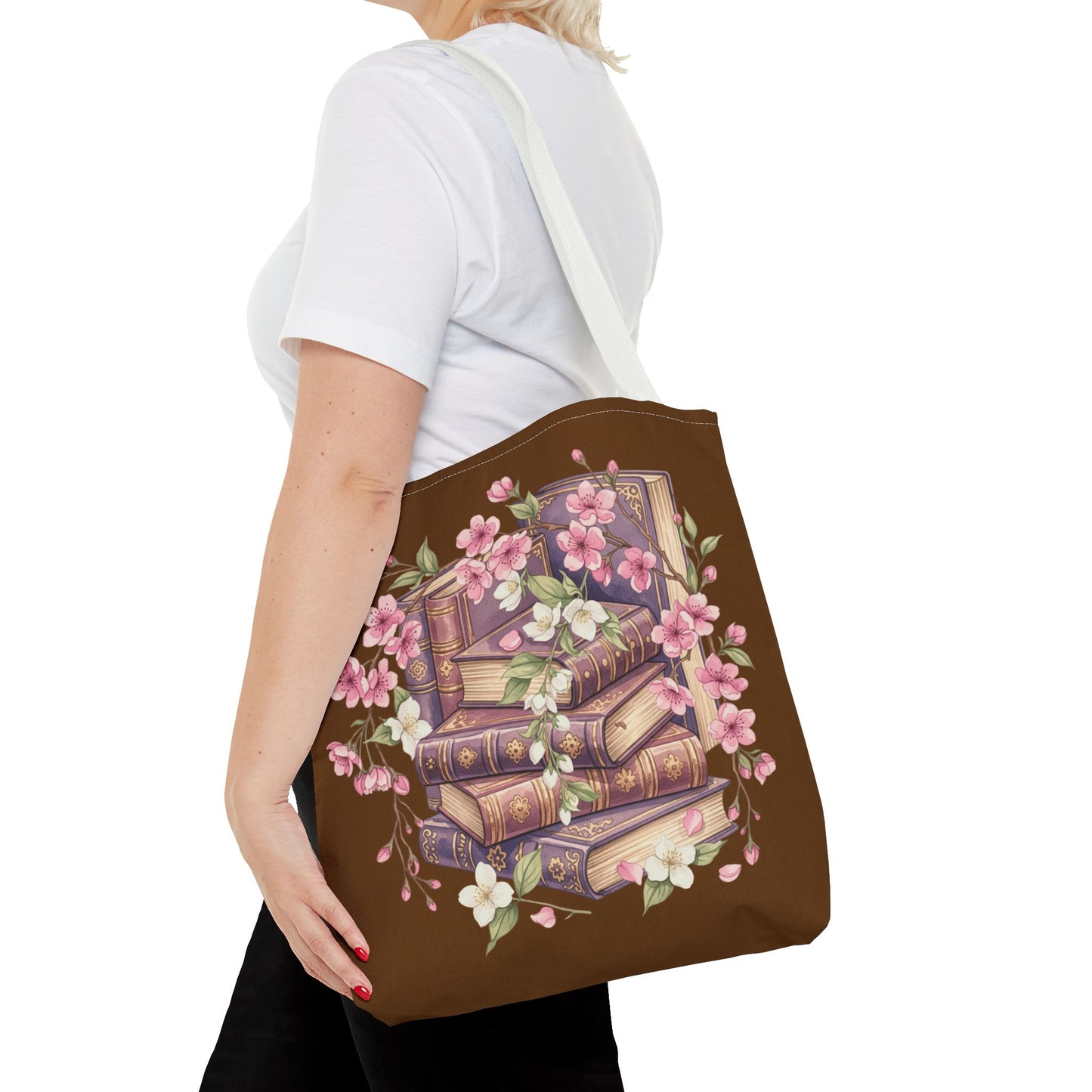Wildflower Book Tote — Floral Print Library Tote