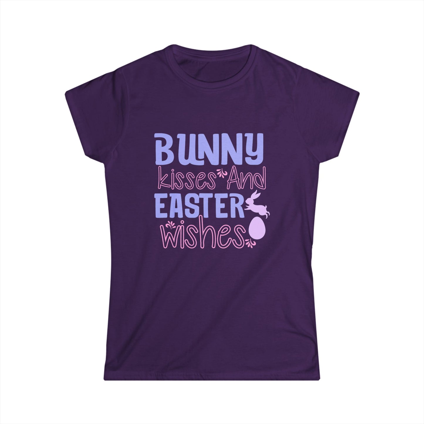 Bunny Easter Wishes Tee — Women's Pastel Easter T-Shirt