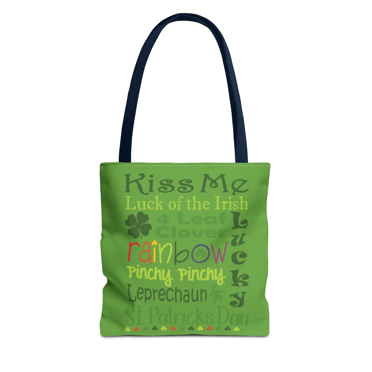 St. Patrick's Word Riot Green Tote Bag — Bold Typographic Holiday Tote - 3 Sizes