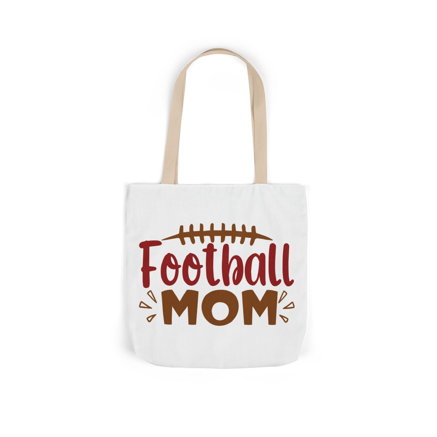 Football Mom Canvas Tote Bag — Game Day Reusable Grocery & Gear Tote
