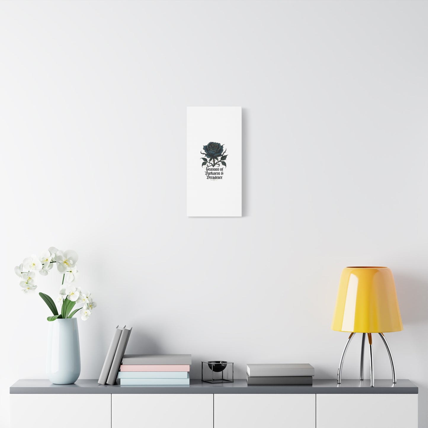Canvas Wall Art — Gothic Blue Rose "Seasons of Darkness & Decadence"
