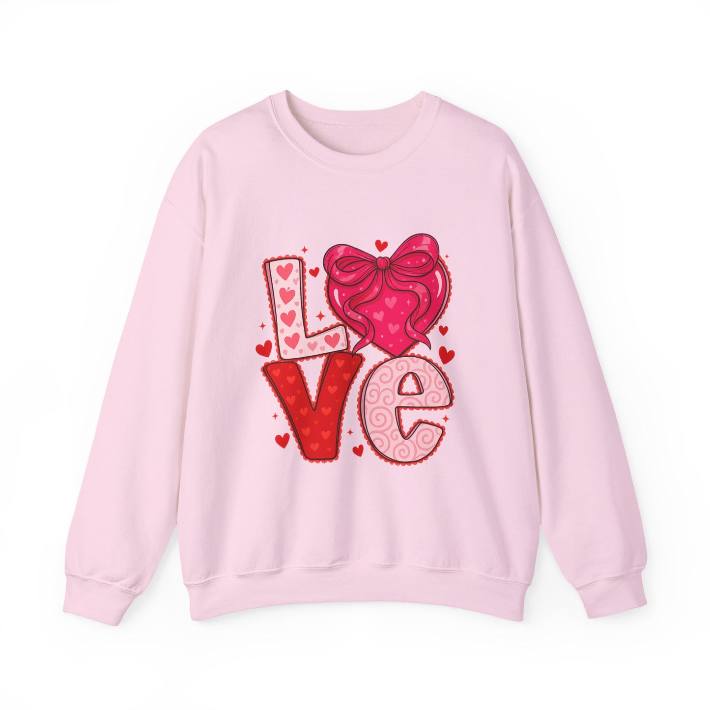 Coquette Love Crewneck Sweatshirt — Feminine Heart Graphic Crewneck